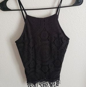 Black halter top